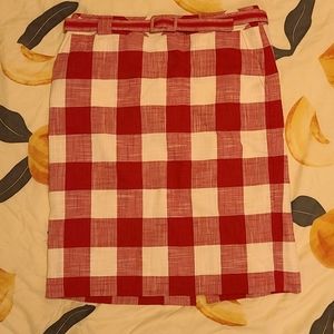 Pink Plaid Skirt